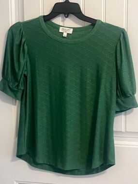 Kami&Scott green eyelet top. Size S